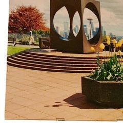 Vtg Changing Form Sculpture Photo Poster 16×20 Seattle Space Needle Kerry Park