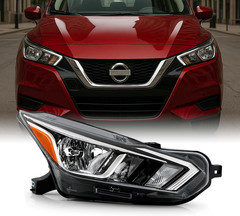 – for 2020 2023 Nissan Versa S/SV Headlight | Halogen Type Headlamp OE Style Chr