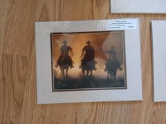 3 Wendy Shattil/Bob Rozinski Signed Gathering Of Horses Cowboy Matted Photos