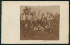 12x Real Photo Postcard Portrait People Groups in Forest and Nature 1910-1920s