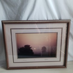 VTG Framed Matted Photograph Dusky Sunrise Signed # 1/60 19×15 Richard Martina