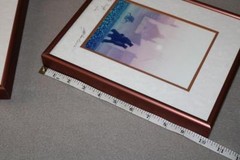 Lovely PAIR Art Photo FOG City Scape Signed Framed Unusual Sun Cloudy Muted ZO