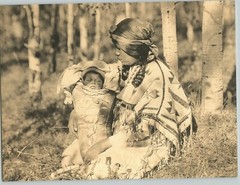 c 1900 1972 Edward Curtis American Indian Assiniboin Mother Art Photo 16X20