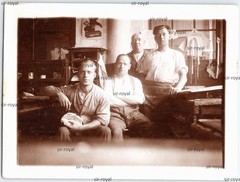 Workers 1933 in Workshop Next to Agfa Film Advertising Sign – 1930s – Photo 12x9cm