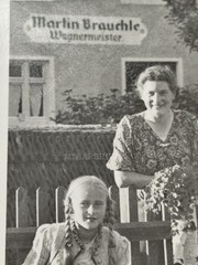 Postcard Photo WW2 Martin Brauchle Wagner Master Shop Shop Girl F15