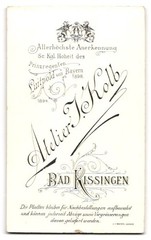 Photograph Joh. Kolb, Bad Kissingen, boy on communion day in suit with long