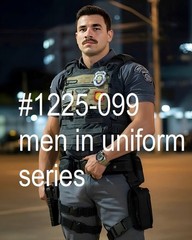 MALE PORTRAIT #1225-099 -men in uniform series -freeShip/USA