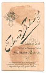 Photography Eduard Schucht, Zurich-Aussersihl, Casernen-Strasse 13, portrait jun