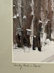 John David Geery COUNTRY ROAD IN MARCH Matted Photographic Print Signed Vermont