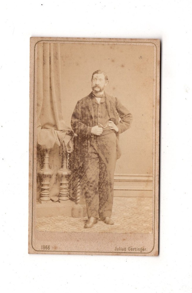 Julius Gertinger CDV photo fine gentleman-Vienna 1866
