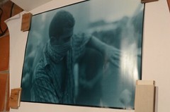 Janine Gordon Color Photograph Mural Mosh Pit Blue Single Rebellion From Tyranny