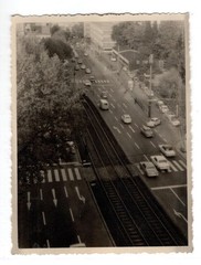 Photograph Tram Tracks Urban Transport Vintage 1950s (K1025)