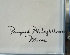 Vintage Signed Art Photograph Pemaquid Point Lighthouse Maine David Maynard 1987