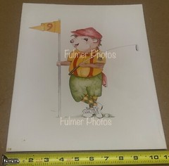 VTG 1960s CHIPPER Chipmunk HOLE #9 Golf Art Humor Decor POSTER PHOTO 11×14 COA