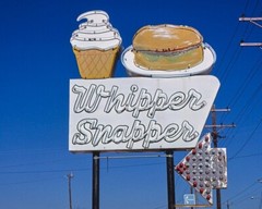 8×10 Vintage photo of Whipper Snapper ice cream sign, vertical, White Bluff, TN.