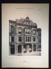 Large Phototype 1889. Berlin. House Voßstraße 33. Hermann Oskar Rückwardt (