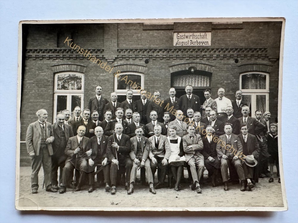 orig. Photo Sinstorf around 1930 Hamburg Restaurant August Derboven 18x12cm