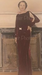VTG HAND PAINTED Tinted Color Photo 8×10 Wealthy Woman Portrait FULMER ESTATE