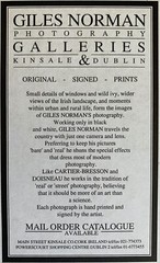 Giles Norman – original, signed print (Dublin, 1981) in original frame
