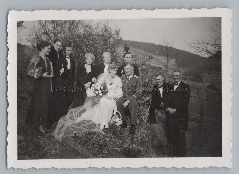 Wedding Soldier Wehrmacht 1935 – Old Photo 1930s