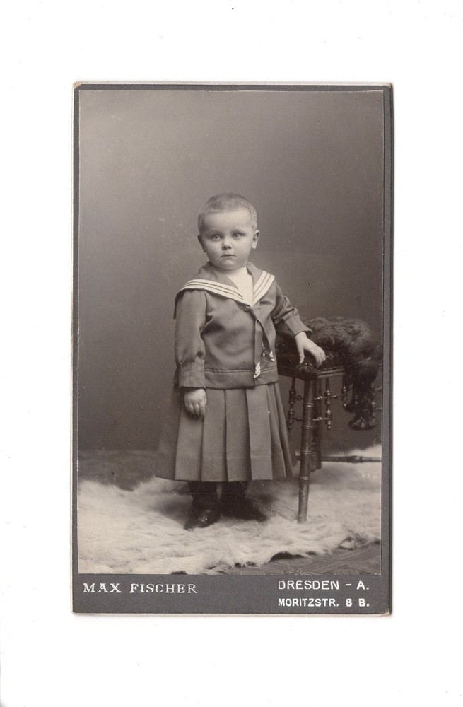 CDV photo cute little boy-Dresden 1902