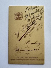 orig. CDV photo photograph picture old Mr. Mann fashion around 1893 Bamberg Sternitzki