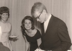 Vintage Photo Beautiful Woman in Evening Dress New Year’s Eve 1963 Snapshot