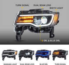 VLAND LED Headlights for Jeep Grand Cherokee WK2 2014-2021 4Th Gen (Fourth Gener