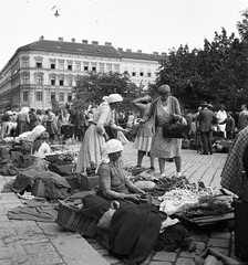 market scene, Vienna, Wien, Eduard PEZDIKA, vintage fine art negative! 1931, 193