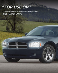 Headlight Assembly Compatible with 2006 2007 2008 2009 2010 Dodge Charger Chrome