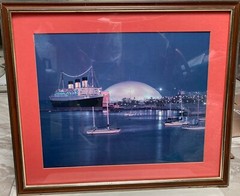Queen Mary and Spruce Goose Photograph in a 24 by 28-inch matted frame