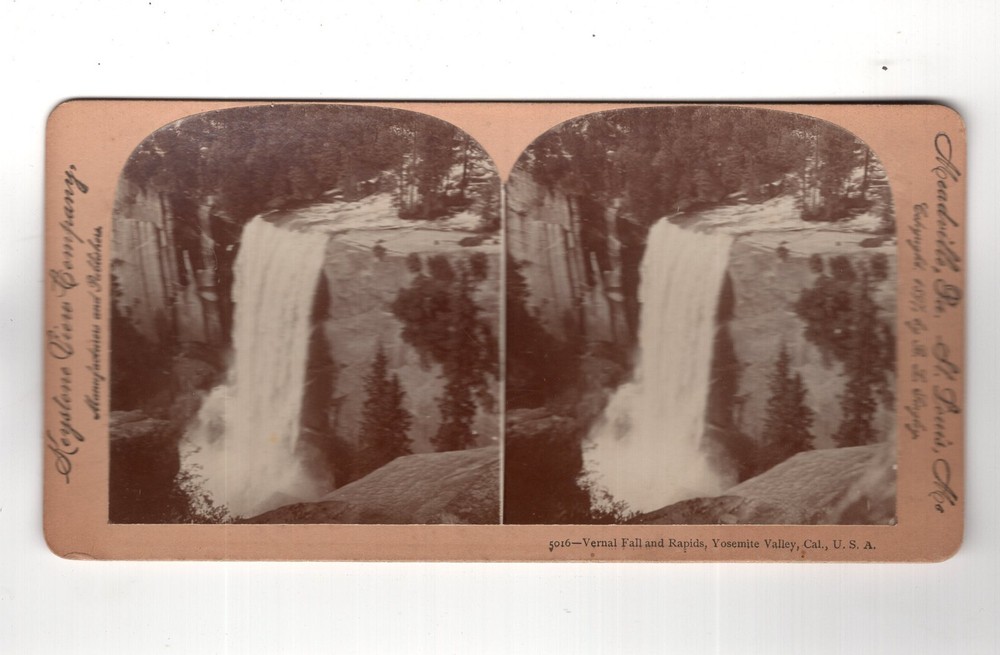 Stereoscopy Vernal Fall and Rapids / Yosemite Valley / USA
