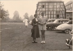 Vintage Photo Young Couple In Front Of Car Vintage Passenger Car