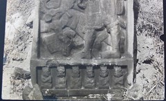 Vintage Photograph Of Mayan Stelae In Jungle With Artist’s Notes On Back 20″X16″
