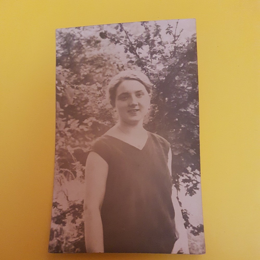 Photo Antique, Vintage, 1930, Young Pretty Woman in Summer Dress