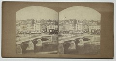 Paris Disappeared Quarter Samaritaine c1858 Stereo Photo Vintage Albumine