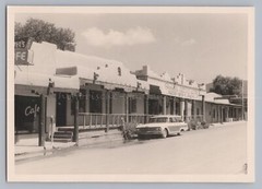 Taos New Mexico USA 1964 – Street Advertising Indian Arts Cafe – Old Photo