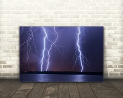 Lightning photography print night sky thunderstorm wall art picture nature photo