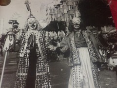 [CIRQUE] Large Vintage Photo / Clowns – Bagneux Carnival Ca 1970 40 X 30 Cm