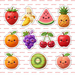 Stickers for Kids | Cute 3D Cartoon [Theme] Sticker Sheet | Digital 4k Download