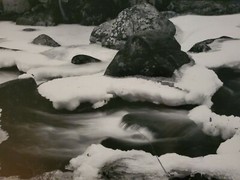 STONEY BROOK WINTER ORIGINAL SIGNED ART PHOTO B&W STETTNER VTG MATTE NJ CAMERA
