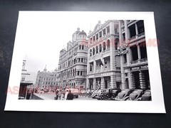 40’s Large HONG KONG STAR FERRY TERMINAL WATERFRONT ROAD Old Vintage Photo 香港老照片