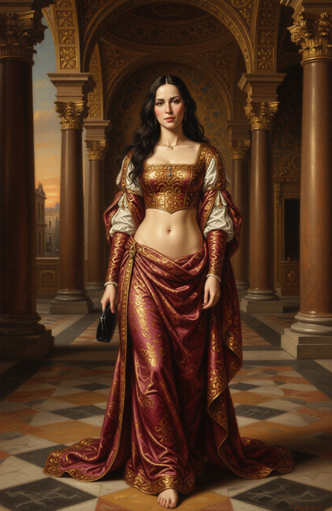Woman Nude Model Female, Renaissance Baroque No. 12a