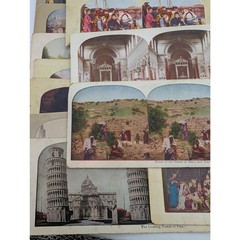 (46) VTG Stereoscope Views Cards Side-by-Side Religous/Around the World