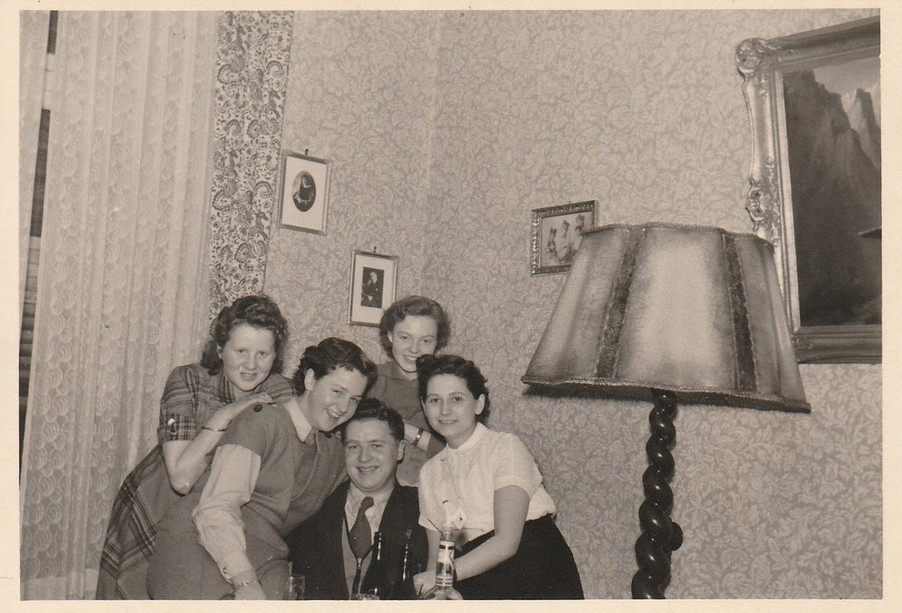 Vintage Photo People Celebrating Snapshot 1950s-2