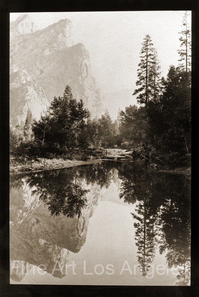 Carleton Watkins photo, «The Three Brothers» #2 Merced River, 1861