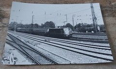 Large B/W Photo Route Cologne-Mühlheim Electric Locomotive 110-457???