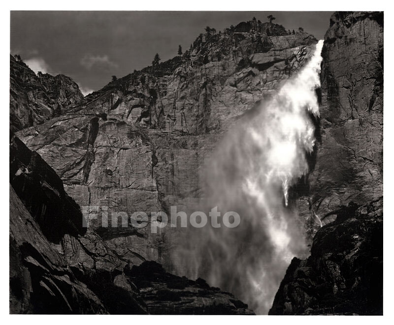 1949 Original ANSEL ADAMS Yosemite Falls Rock Cliffs KROMOKOTE Photo Engraving