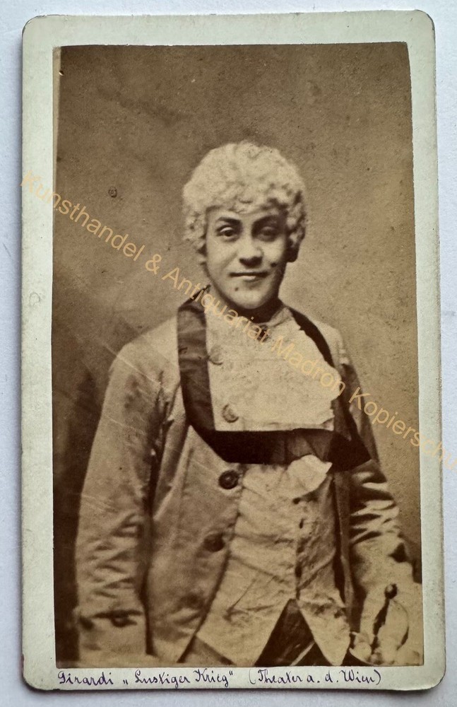 orig. CDV photo photograph picture old fashion around 1870 actor Alexander Girardi