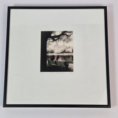 Gina Kvenlog Calderone Behind the Bench Handpainted Photomontage Signed 33/50